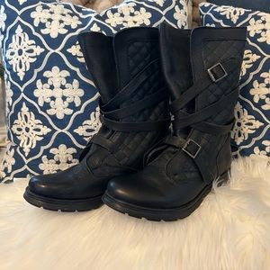 Steve Madden Leather Motorcycle Boot